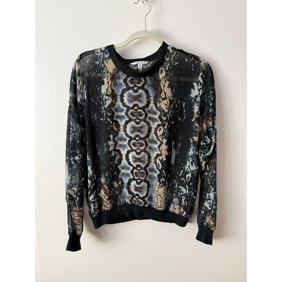 CAbi 572 python print dress up sweatshirt Medium - Picture 2 of 4